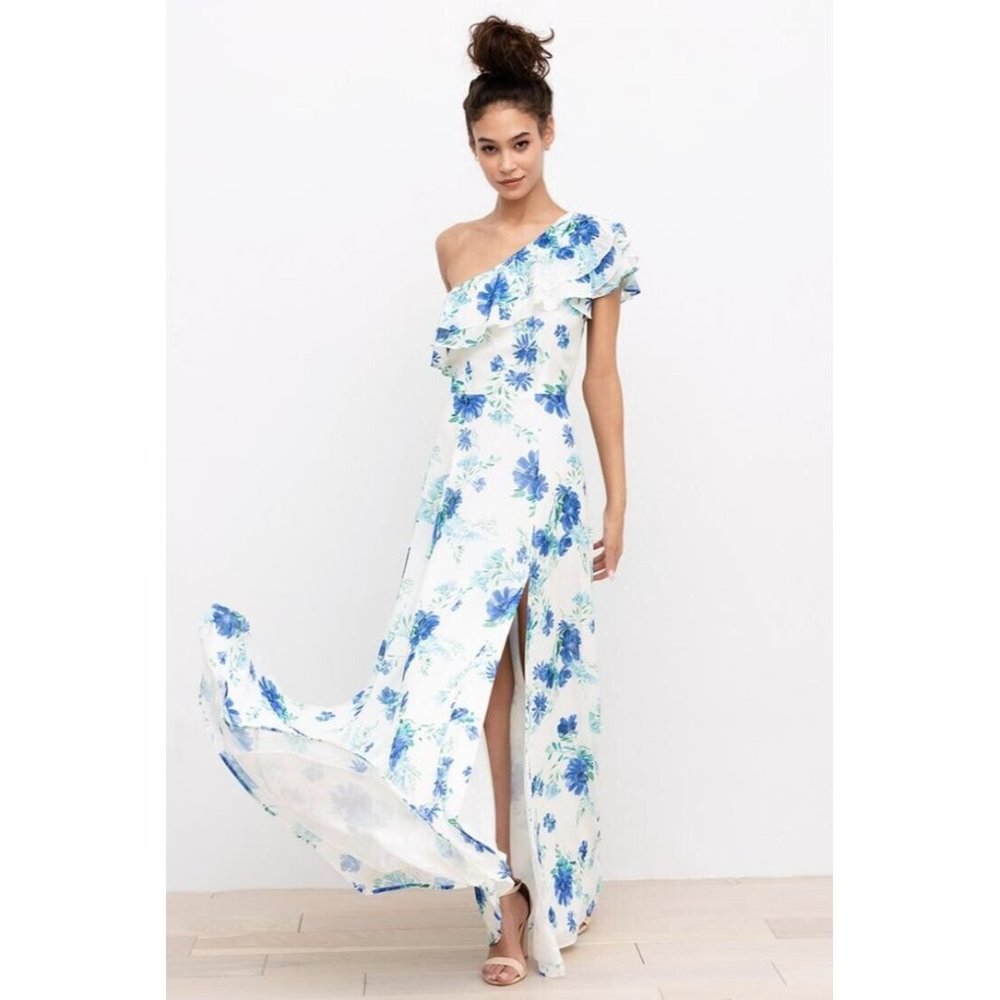 Yumi Kim Karen Maxi Dress Love Is King Ivory Blue Floral - Picture 1 of 6